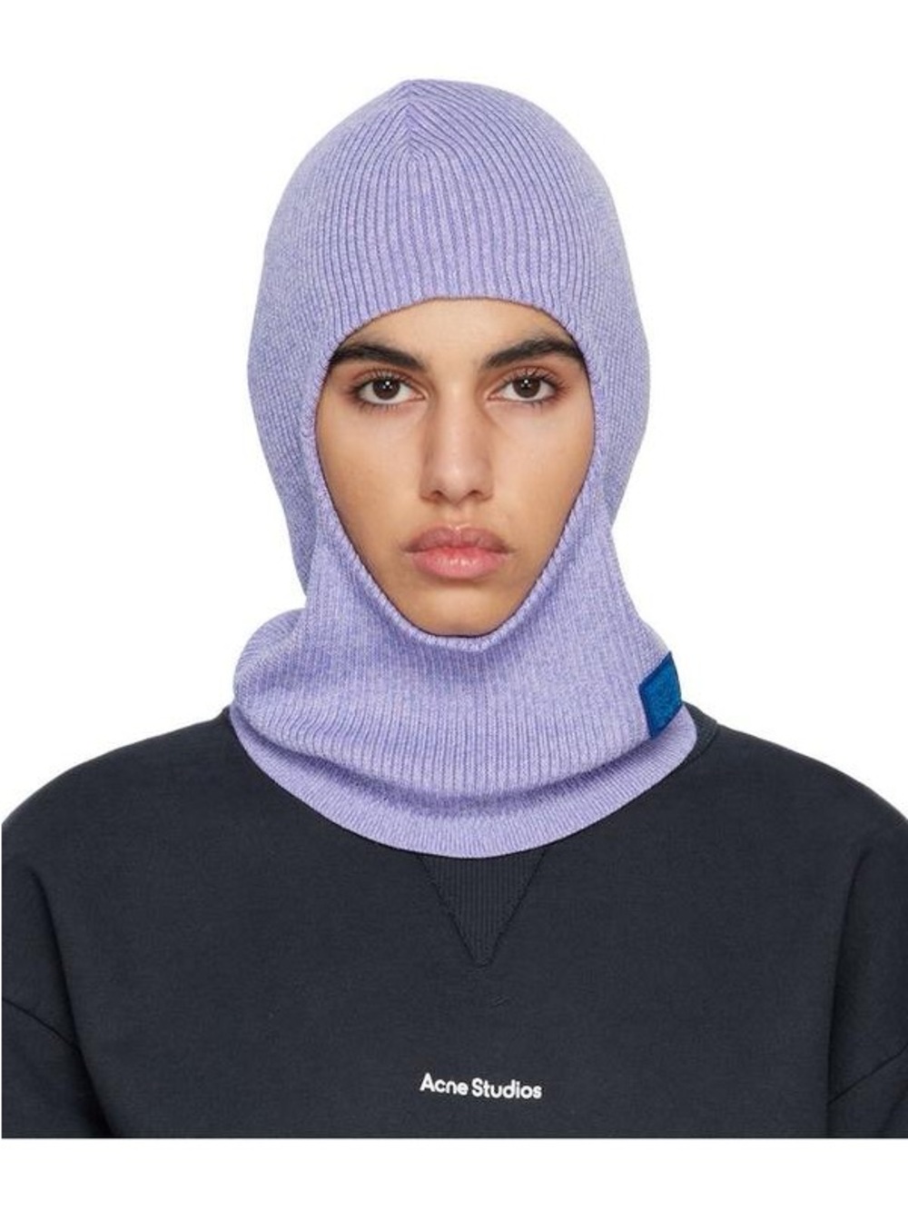 Acne Studios Iris Purple Wool Balaclava